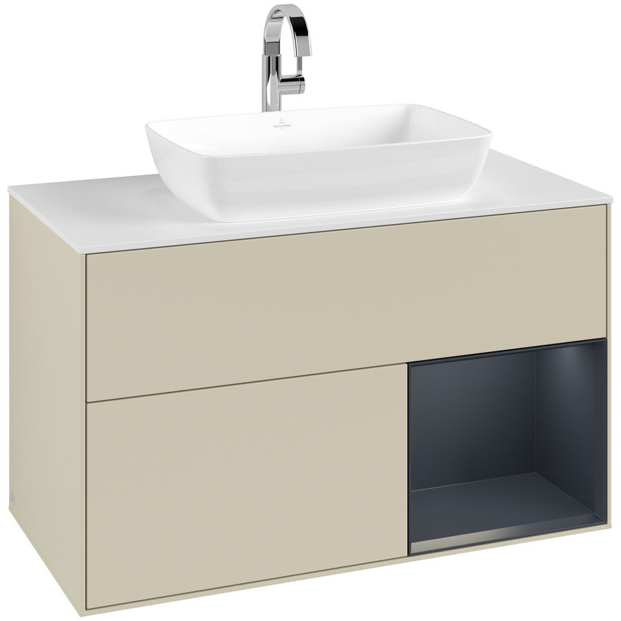 Wastafelonderkast Finion 1000x603x501mm S.Grey Matt Lacquer G781HGHJ