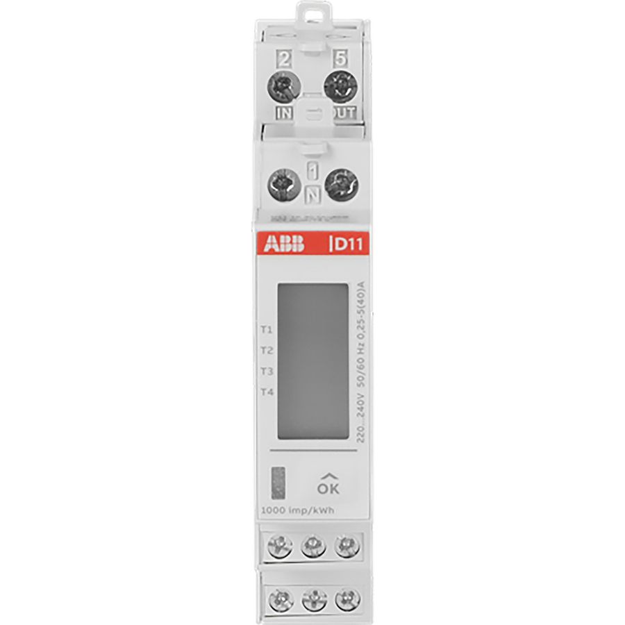 D11 15 40 Modbus, Energiemeter, 1 fase direct 40 A