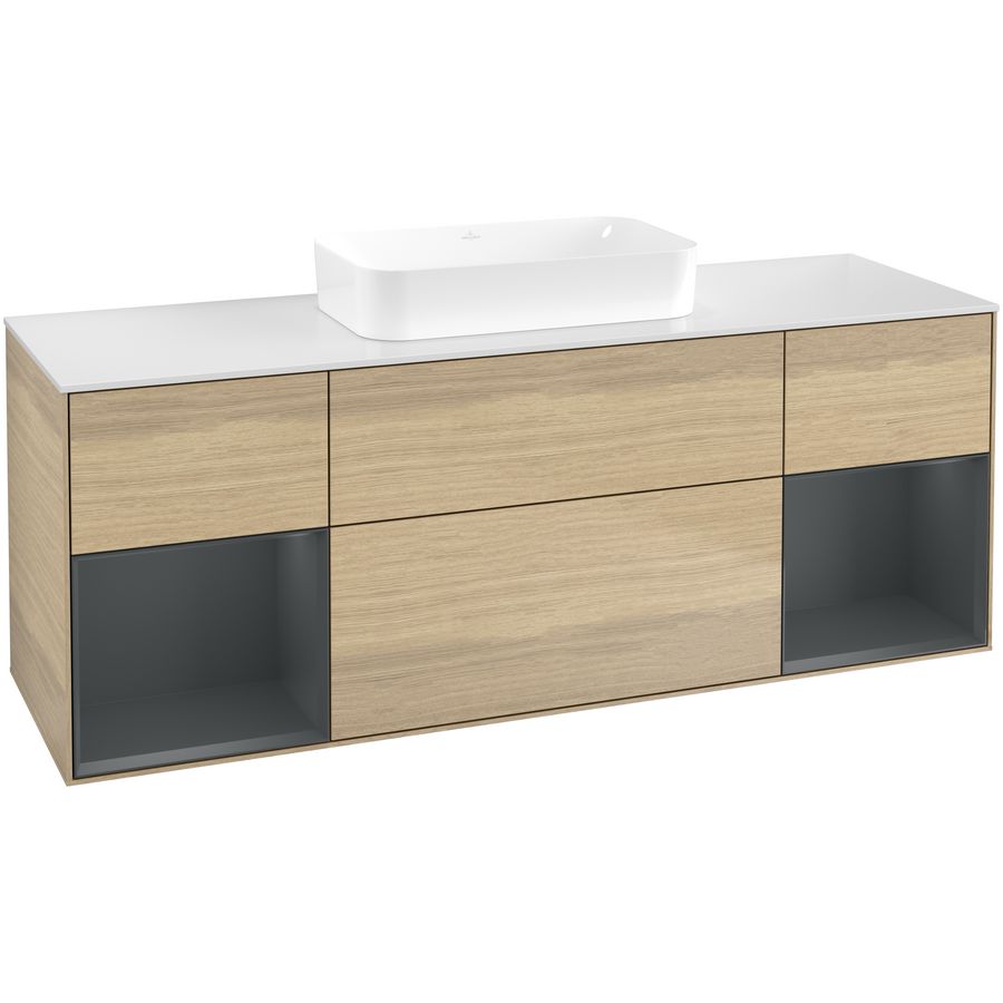 Wastafelonderkast Finion 1600x603x501mm Oak Veneer F741HGPC