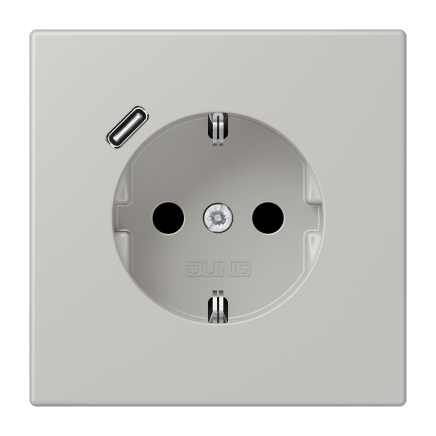 Wandcontactdoos met R/A + lader USB C Saf+ LC32013