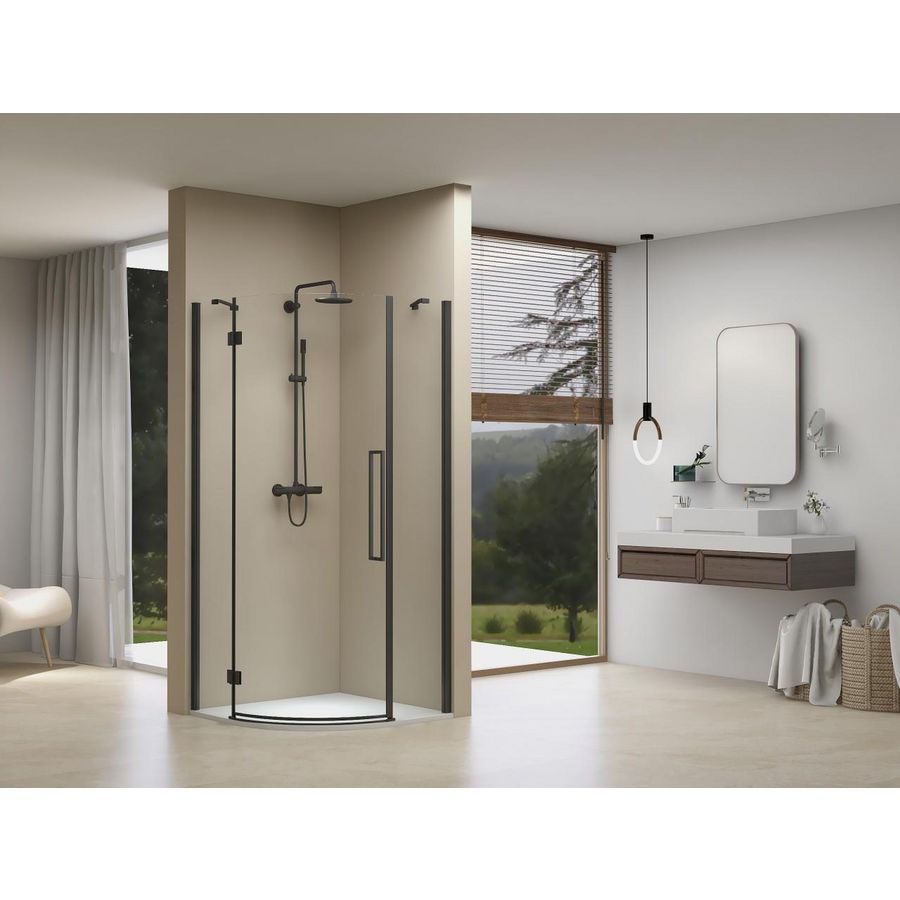 1/4 Rond cabine 870-890x2000 HE 8mm+Nano ZW L/R radius 55 ZW