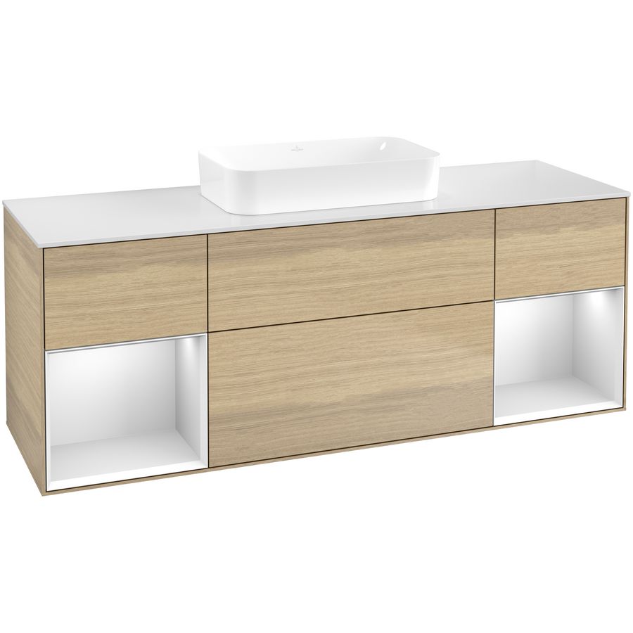 Wastafelonderkast Finion 1600x603x501mm Oak Veneer F741MTPC