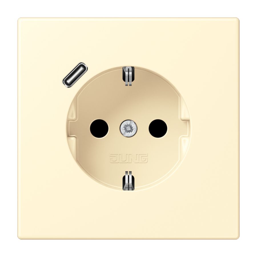Wandcontactdoos met R/A + lader USB C Saf+ LC32001