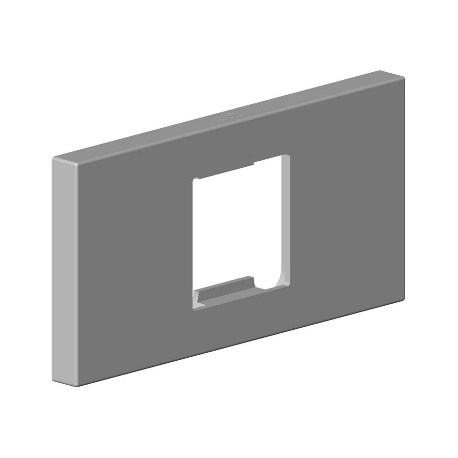 Rozet v. regendouche 120x60x9mm Dark Platinum gebors.