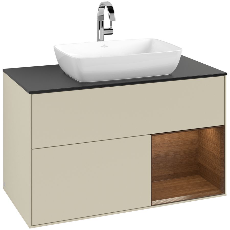 Wastafelonderkast Finion 1000x603x501mm S.Grey Matt Lacquer G782GNHJ