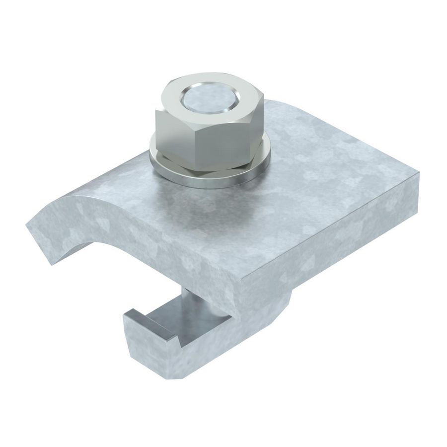 Klemhoek met haakschroef, h = 15mm 60x50 staal zinkt VVE=10