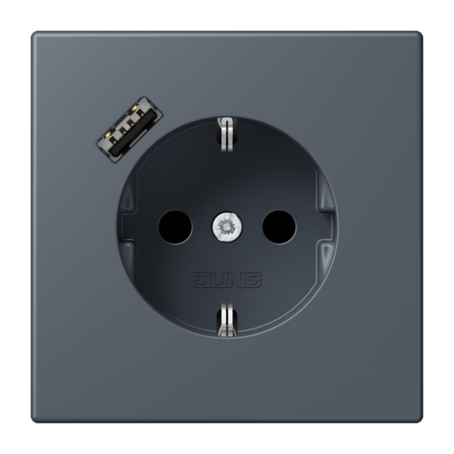 Wandcontactdoos met R/A + lader USB A Saf+ LC4320U