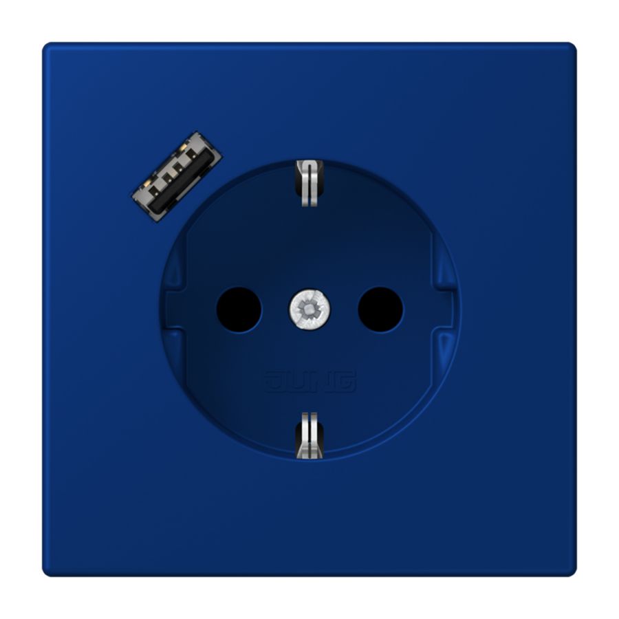 Wandcontactdoos met R/A + lader USB A Saf+ LC4320T