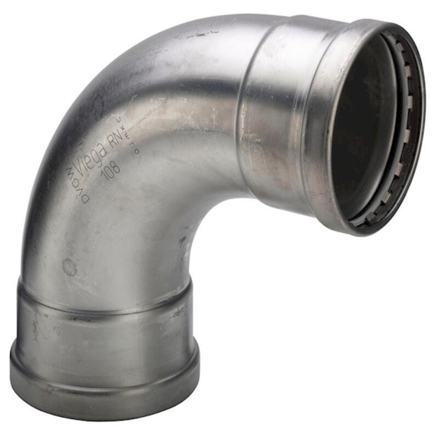 Bochtkoppeling 90° Sanpress Inox XL 88,9x88,9mm