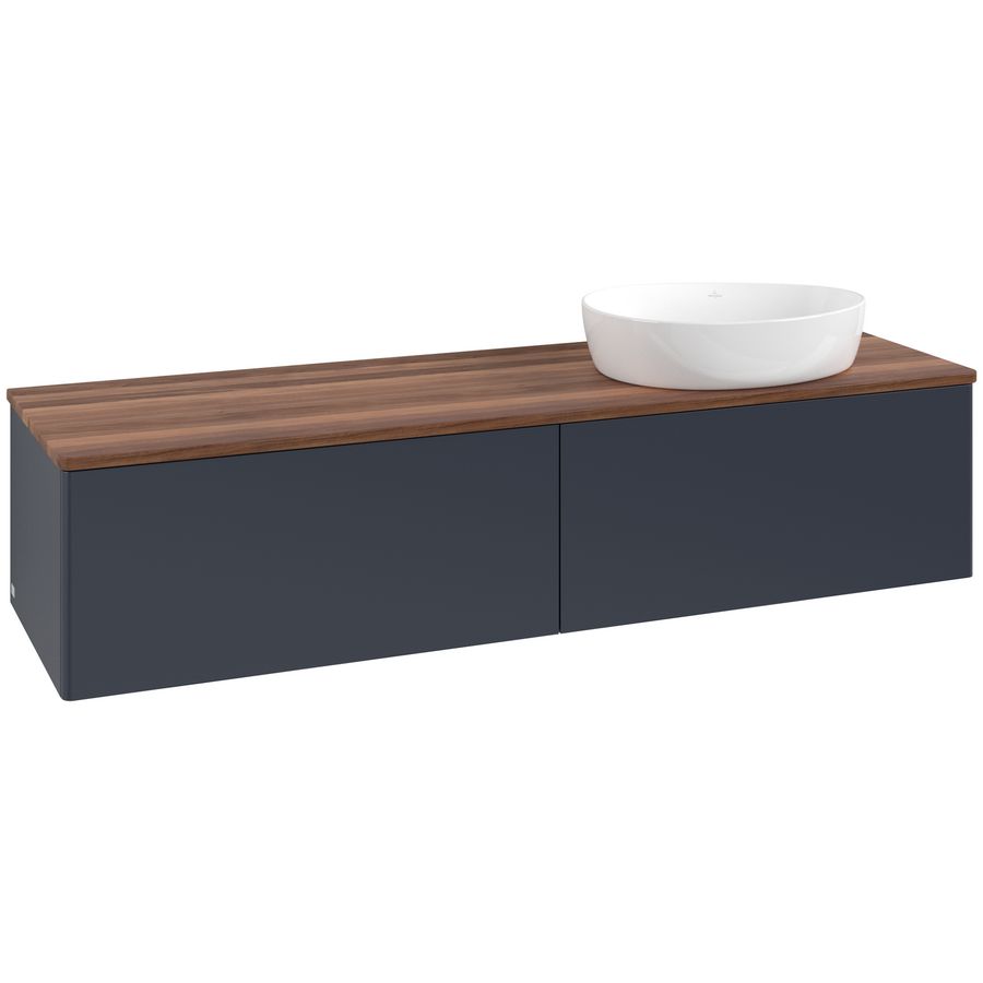 Wastafelonderkast Antao 1600x360x500mm Mid.Blue Matt Lacquer K38012HG