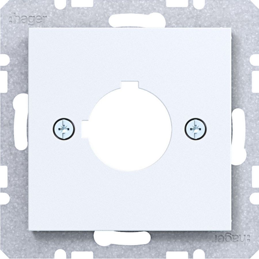 Centraalpl diam.22,5 mm A.x/C.x/S.1/B.x/Q.x/K.x lichtwit mat