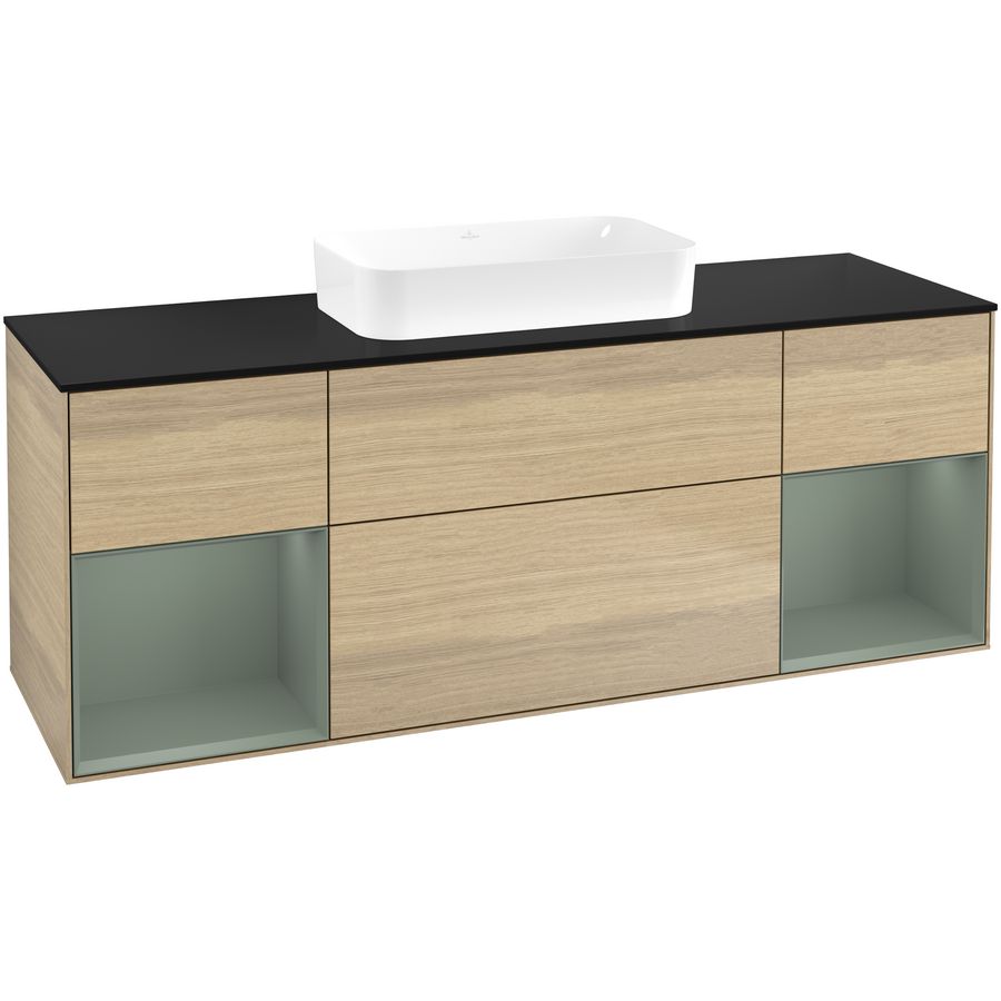 Wastafelonderkast Finion 1600x603x501mm Oak Veneer F742GMPC