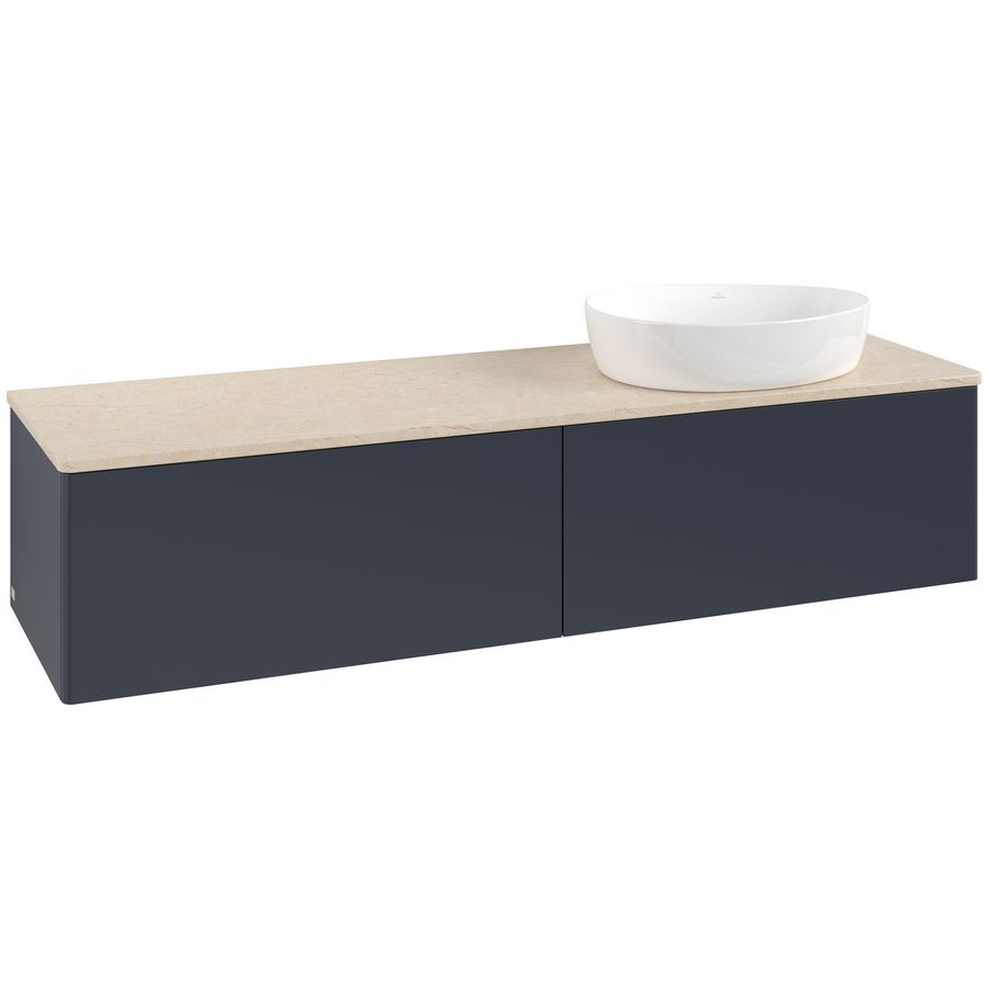 Wastafelonderkast Antao 1600x360x500mm Mid.Blue Matt Lacquer K38013HG