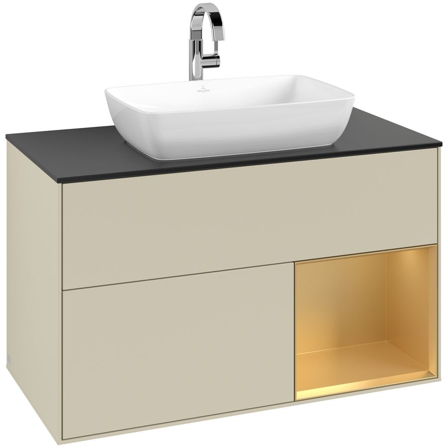 Wastafelonderkast Finion 1000x603x501mm S.Grey Matt Lacquer G782HFHJ
