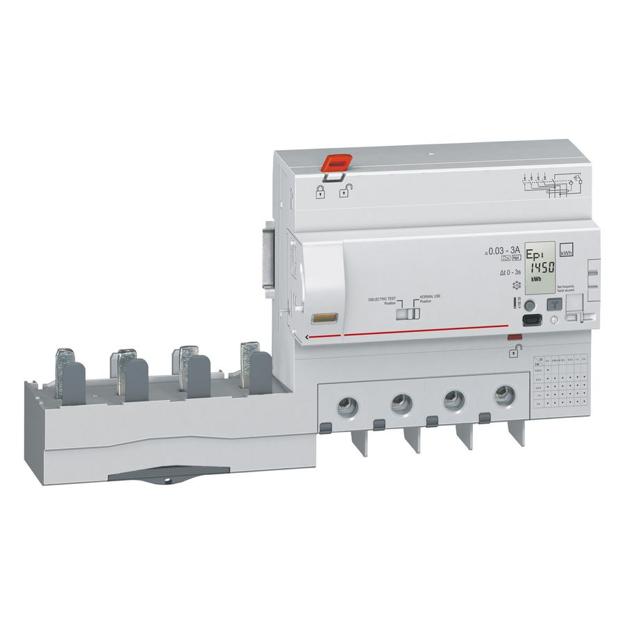 Aardlekblok DX3 4-polig 125A met energiemeting