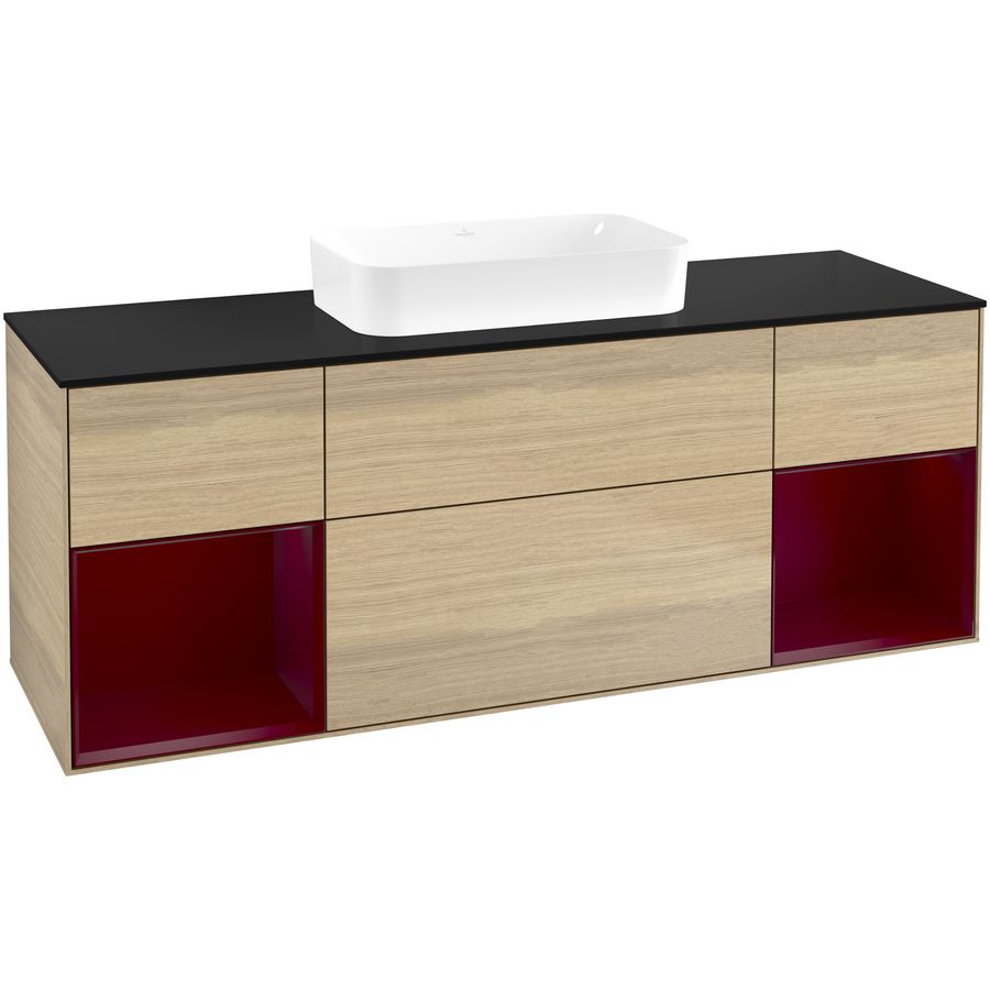 Wastafelonderkast Finion 1600x603x501mm Oak Veneer F742HBPC