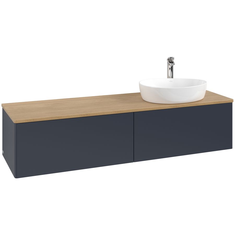 Wastafelonderkast Antao 1600x360x500mm Mid.Blue Matt Lacquer K38051HG