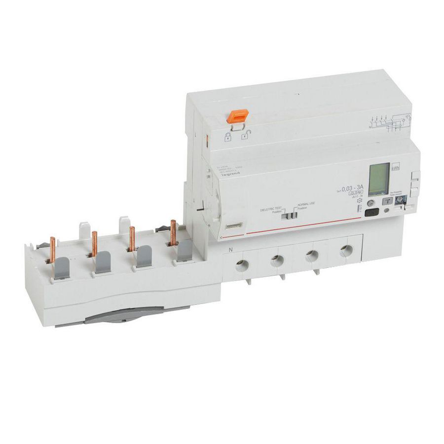 Aardlekblok DX3 4-polig 63A met energiemeting