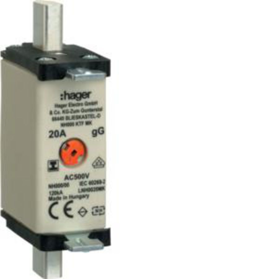 Mespatroon NH000 20A 500V gG combimelder geisoleerd VVE=3