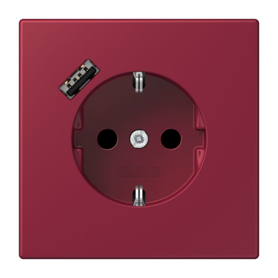 Wandcontactdoos met R/A + lader USB A Saf+ LC4320M