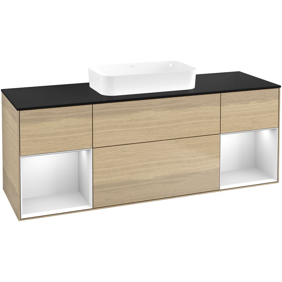 Wastafelonderkast Finion 1600x603x501mm Oak Veneer F742MTPC
