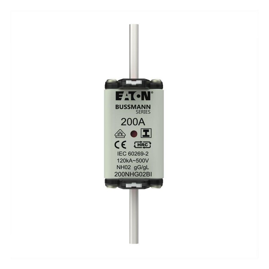 Zekering laagsp. 200A AC 500V NH02 gL/gG dubbele mel VVE=3
