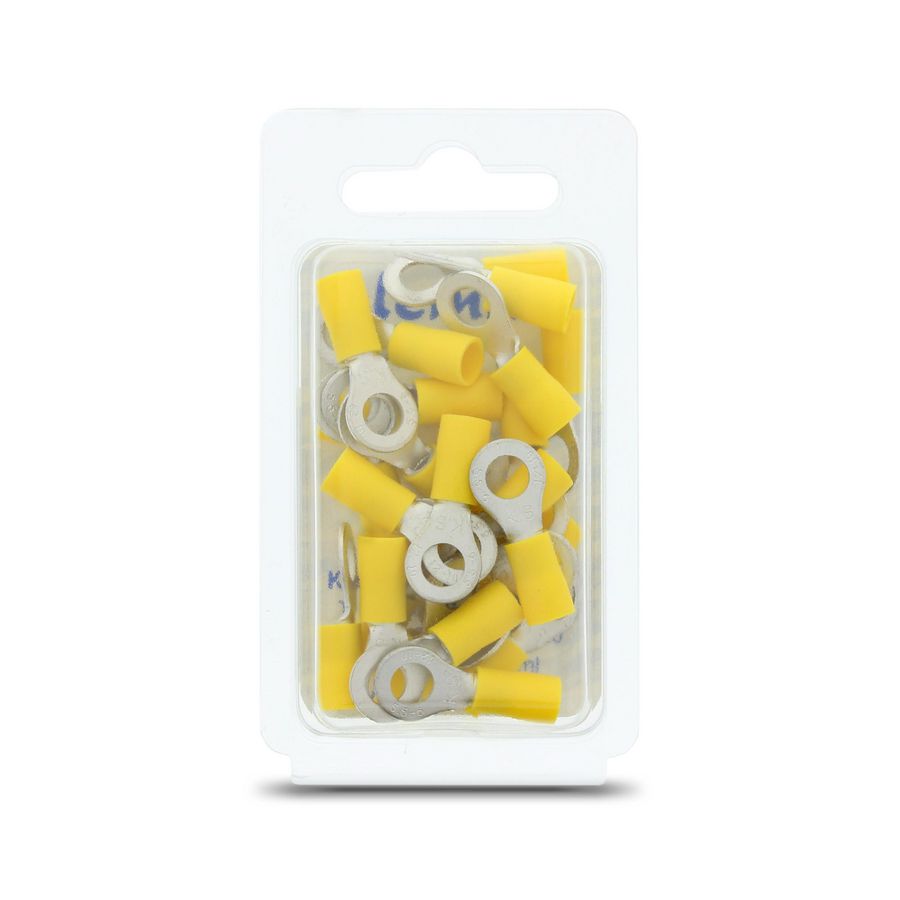 Blister a 25st. geisoleerde ringkabelschoen M6 4-6mm²