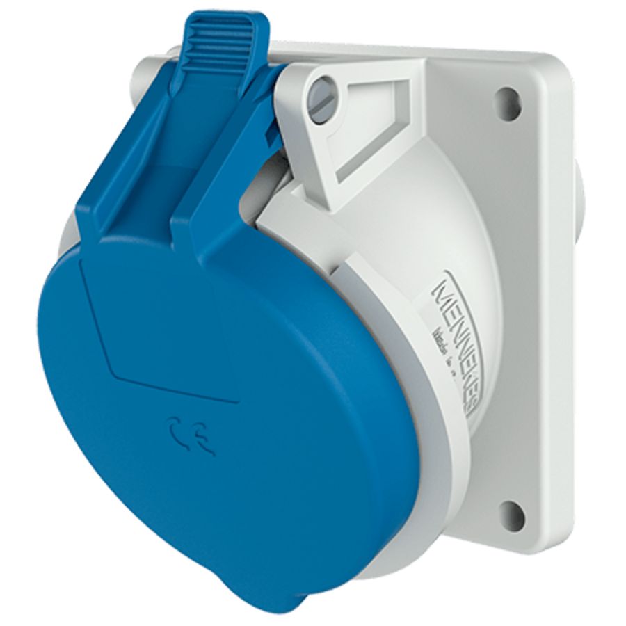 Inbouwwandcontactdoos 32A 3-polig  6H 230V IP44 schuin