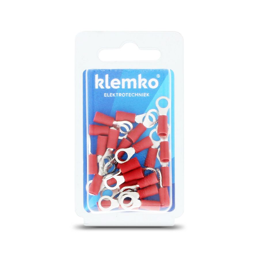 Blister a 25st. geisoleerde ringkabelschoen M5 0,5-1,5mm²