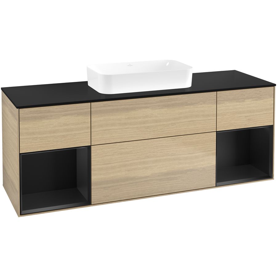 Wastafelonderkast Finion 1600x603x501mm Oak Veneer F742PDPC