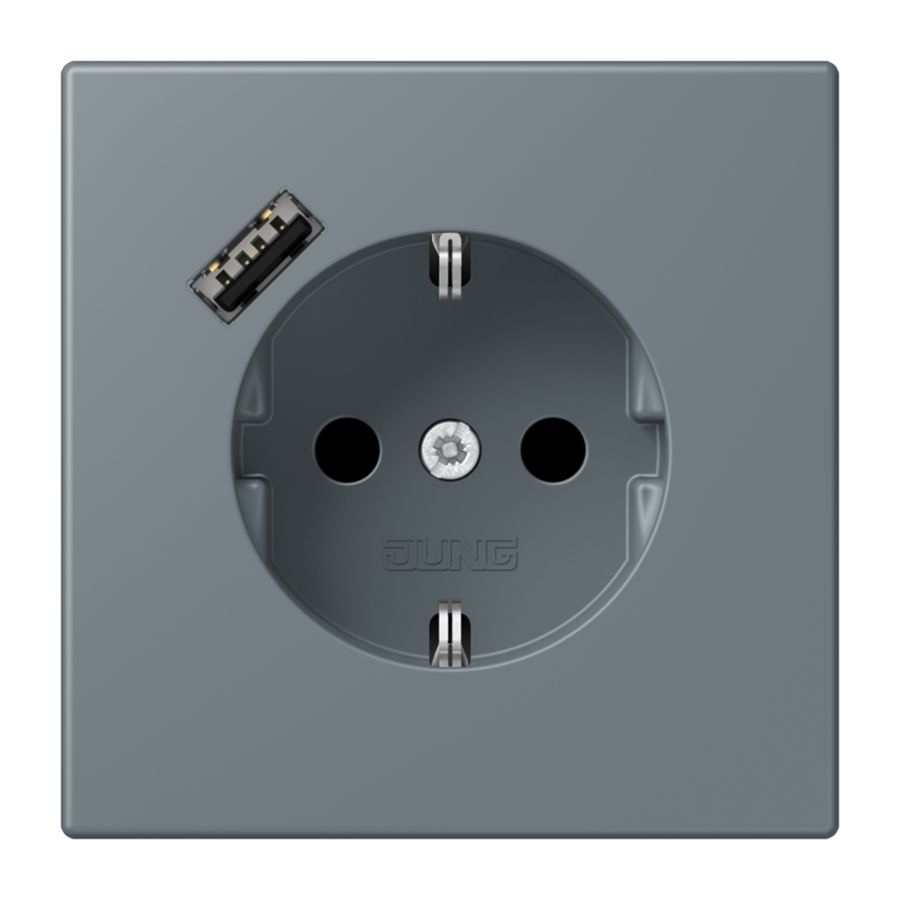 Wandcontactdoos met R/A + lader USB A Saf+ LC4320H