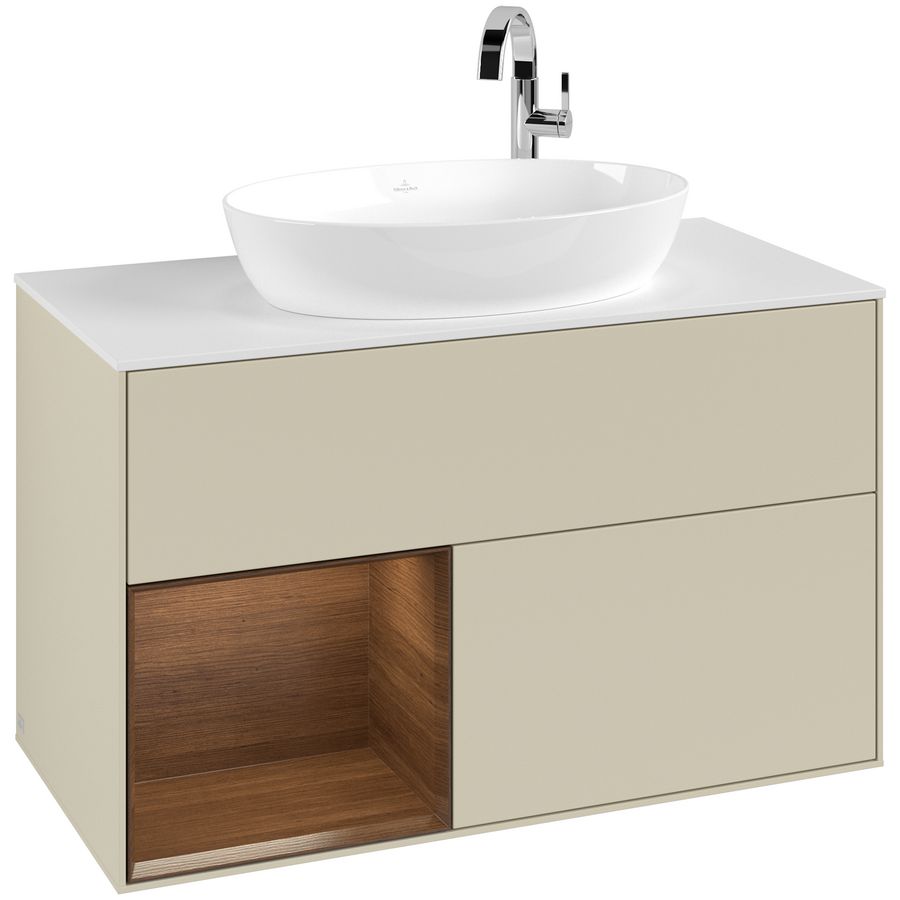 Wastafelonderkast Finion 1000x603x501mm S.Grey Matt Lacquer G891GNHJ
