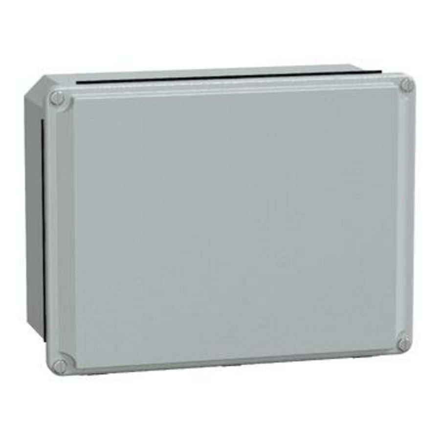 Industriedoos Laag deksel 206x156x83mm IP55 Metaal Grijs
