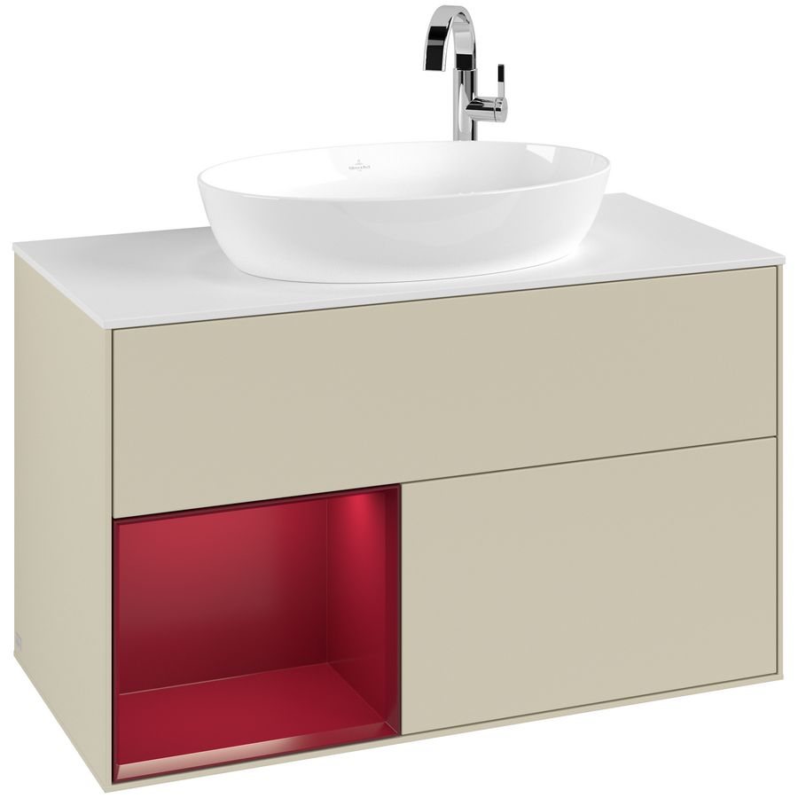Wastafelonderkast Finion 1000x603x501mm S.Grey Matt Lacquer G891HBHJ