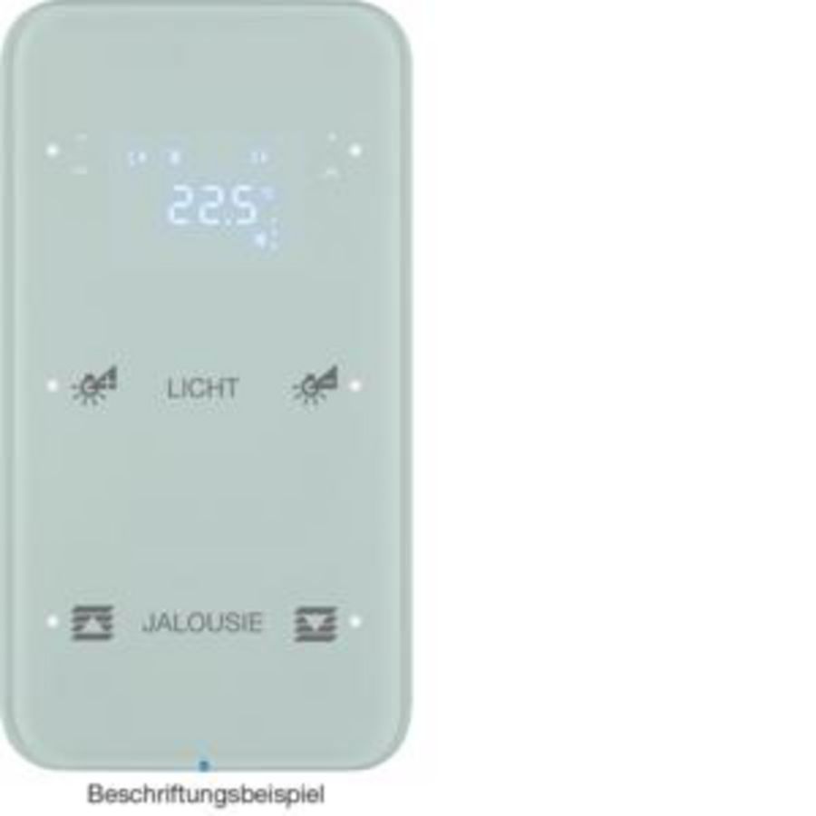 Tastsensor KNX-touch therm. geconfig. 2-v berker R.1 glas