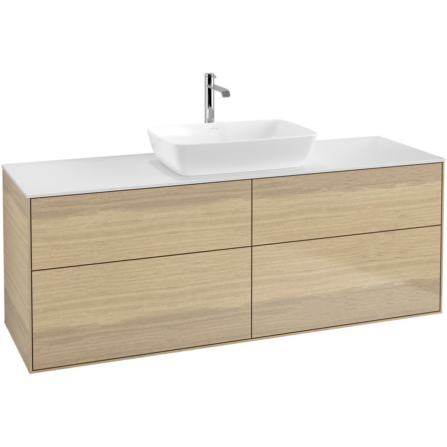 Wastafelonderkast Finion 1600x603x501mm Oak Veneer F85100PC