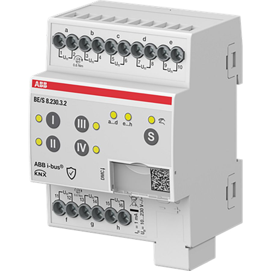 Binaire ingang 8-voudig 10-230 V handmatige bediening DIN-ra (BE/S8.230.3.2)
