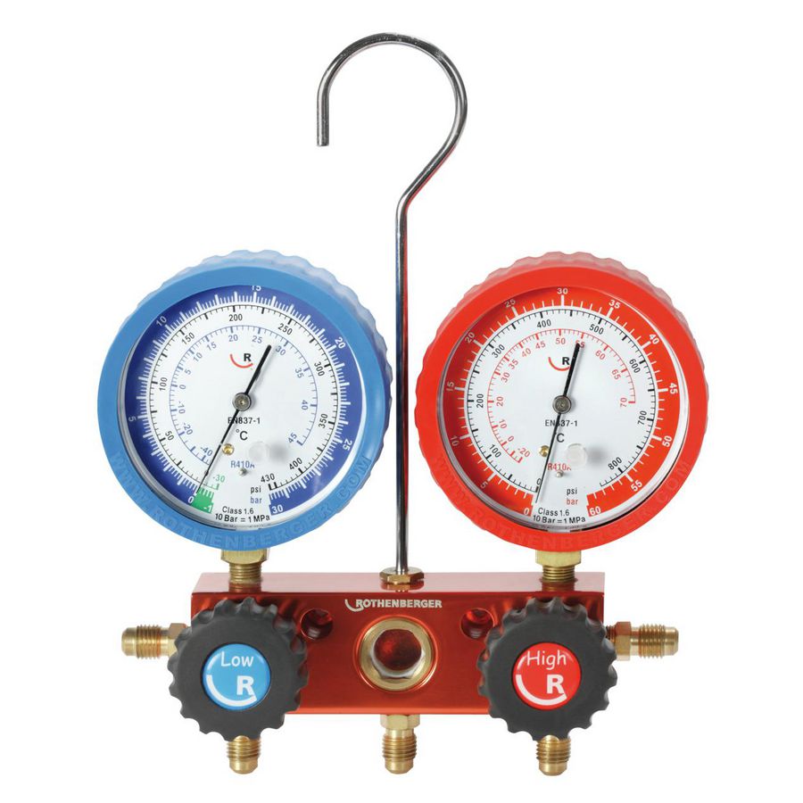 Manifold-Set 2-weg standaard R22-R407C incl. drukslangen + koffer