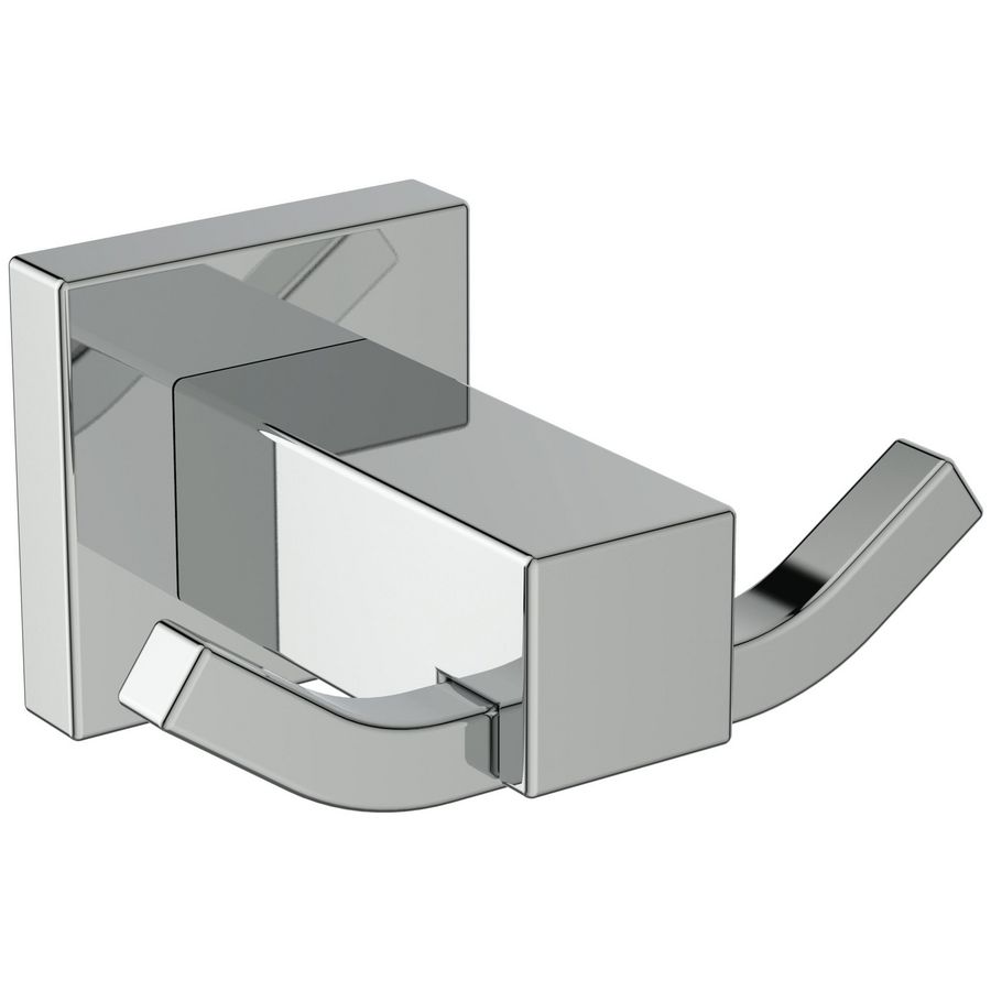 IOM Square handdoekhaak dubbel chroom