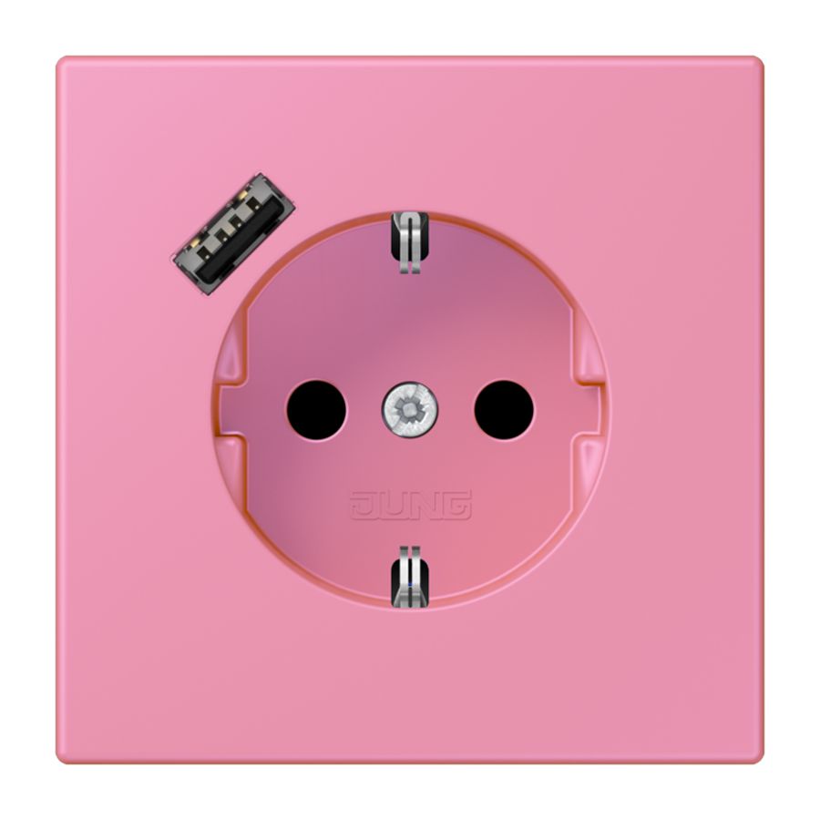 Wandcontactdoos met R/A + lader USB A Saf+ LC4320C