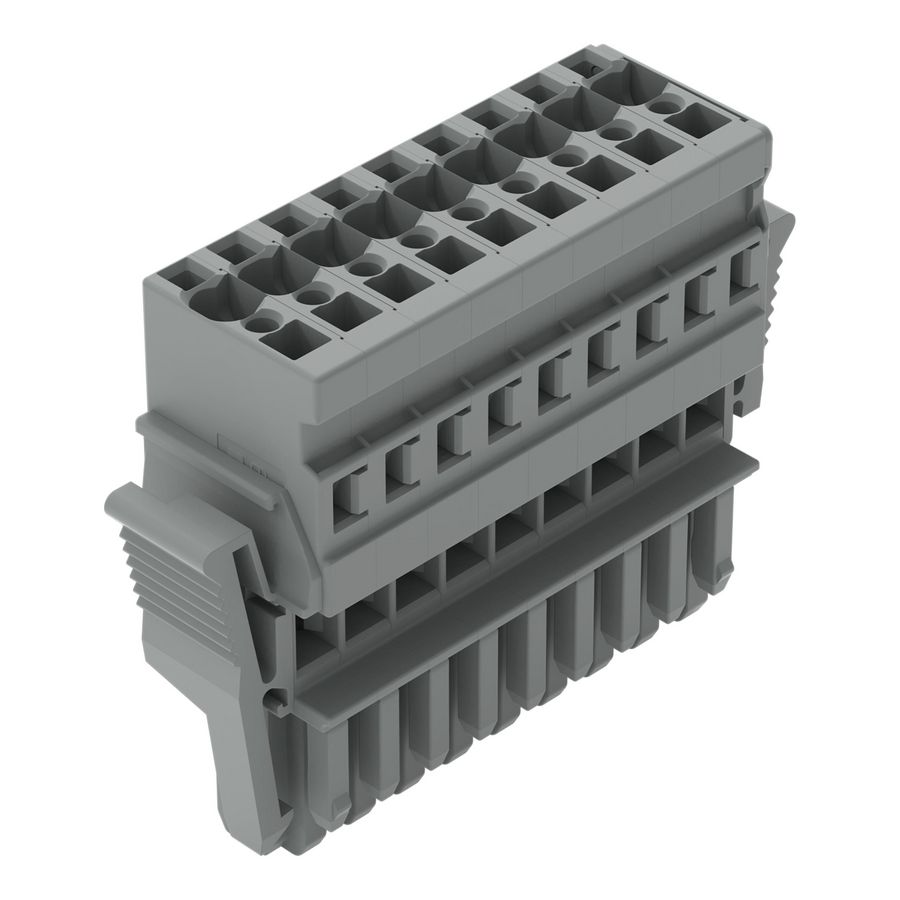 1-draads female steker CAGE CLAMP 4mm² grijs VVE=20