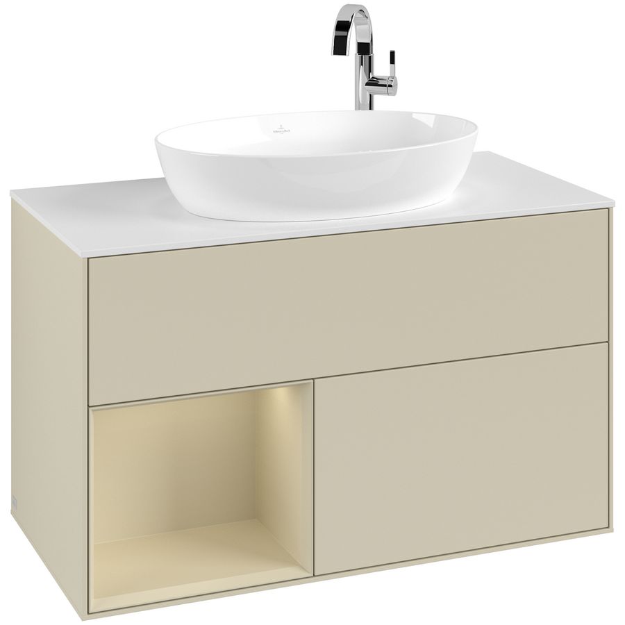 Wastafelonderkast Finion 1000x603x501mm S.Grey Matt Lacquer G891HJHJ