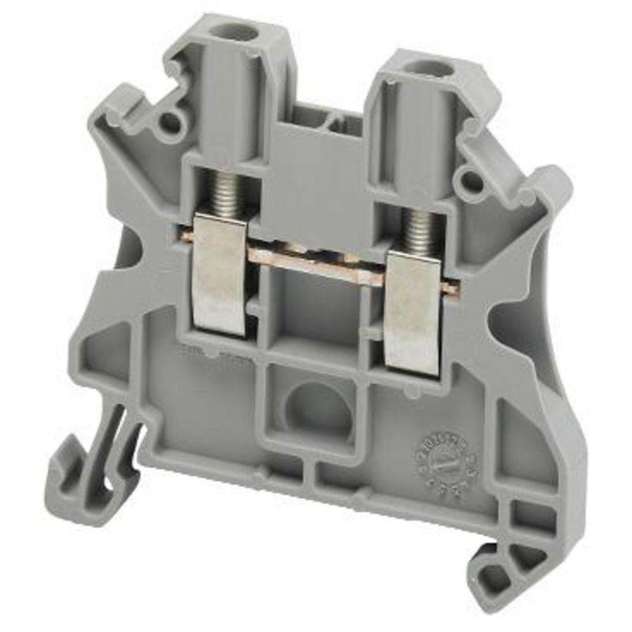 Doorvoerklem 2,5mm² 24A Enkel niveau Schroef Grijs VVE=50