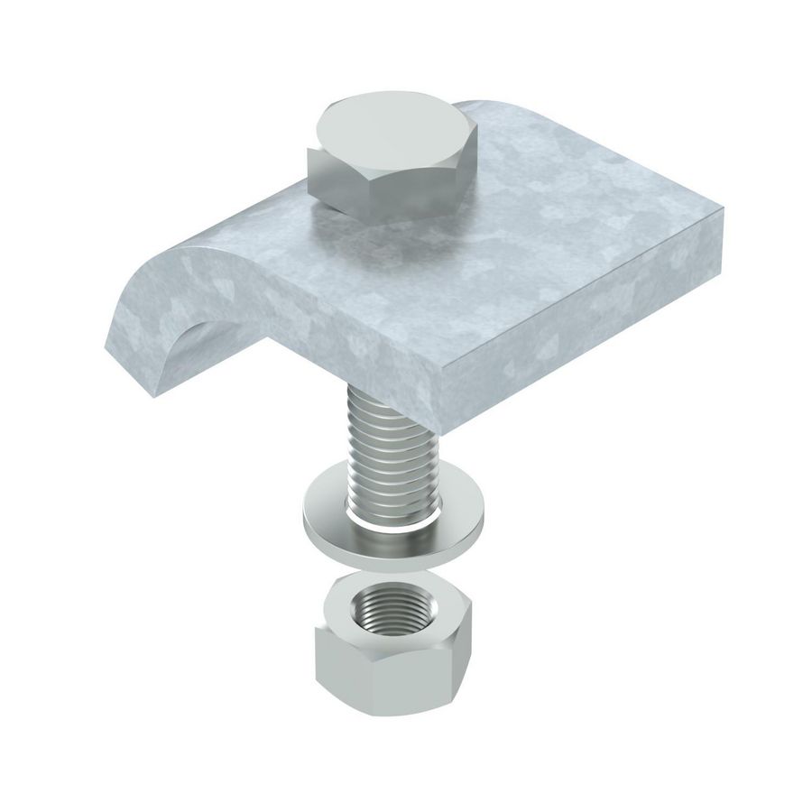 Klemhoek met zeskantschroef h=20mm 60x50 staal zinkt VVE=10