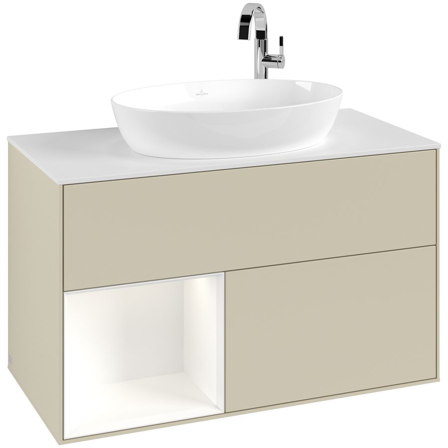 Wastafelonderkast Finion 1000x603x501mm S.Grey Matt Lacquer G891MTHJ