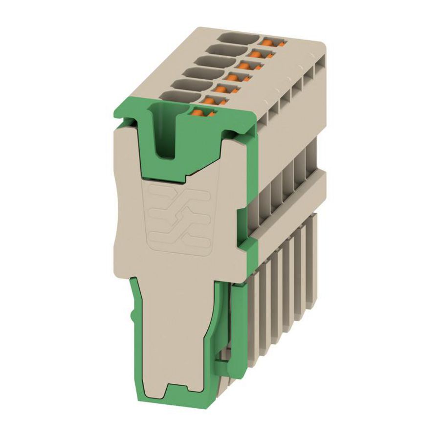 Plug d.beige groen 1.5mm² 17.5A 500V N 2719800000 VVE=25