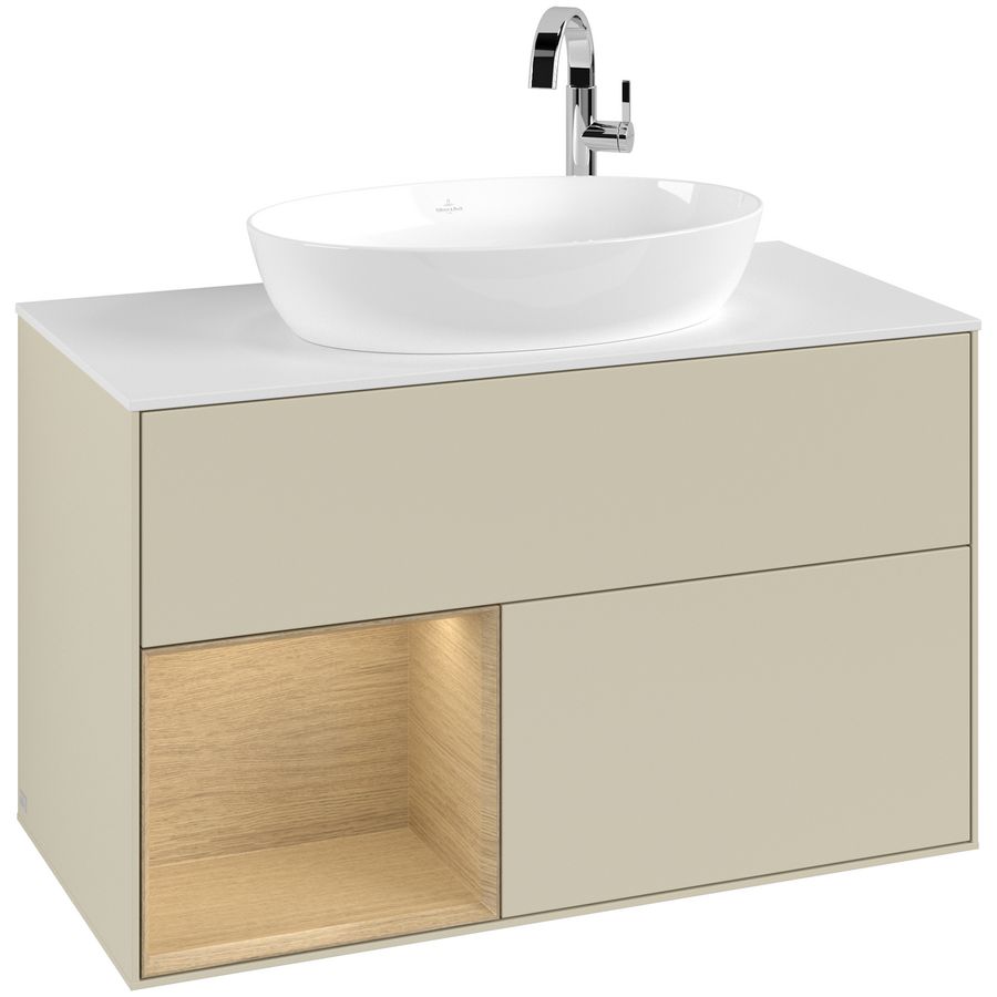 Wastafelonderkast Finion 1000x603x501mm S.Grey Matt Lacquer G891PCHJ