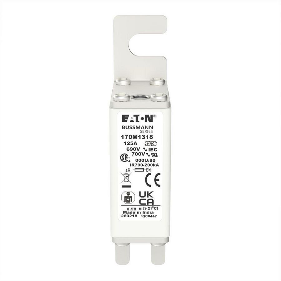 Zekering hoge snelheid 125A AC 690V 200kA 000 21x40x1 VVE=10