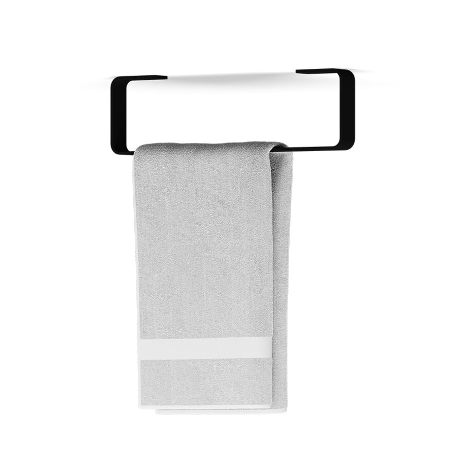Handdoekhouder RAIL CURVED 350mm rvs mat zwart