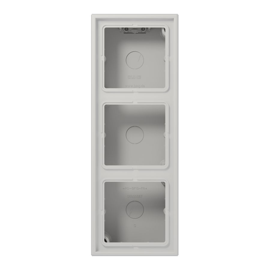 Opbouwkap 3-voudig LS range lichtgrijs